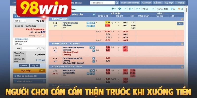Người chơi cần cẩn thận trước khi xuống tiền